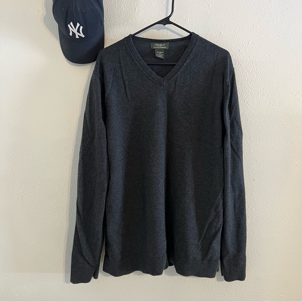 Eddie Bauer cotton cashmere men sweater